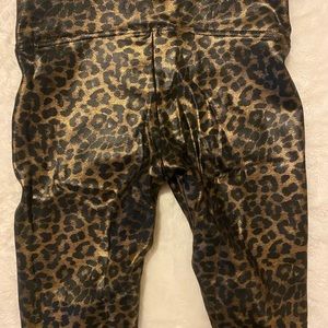 Leopard print spanx biker shorts. Size small.